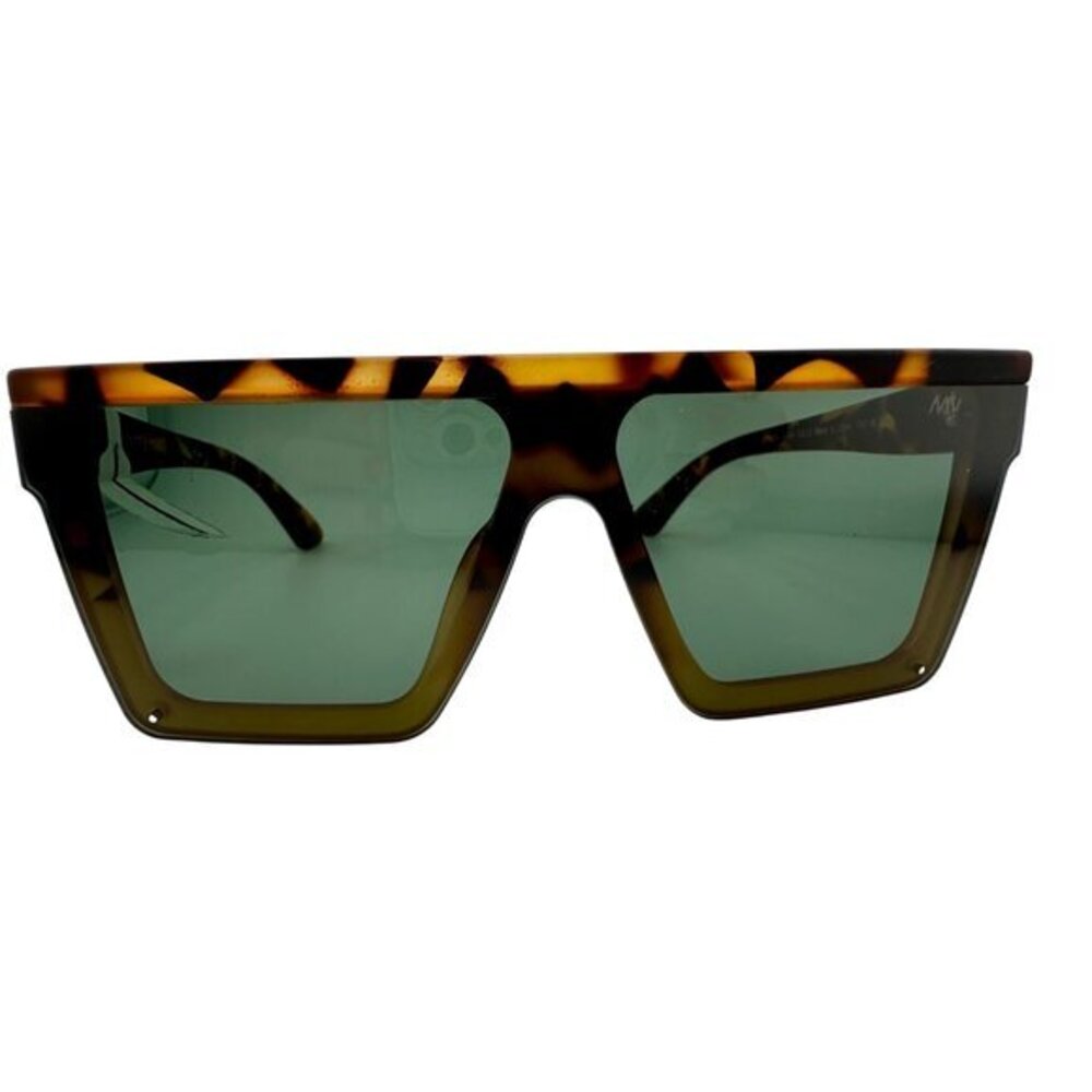 Matt & Nat "Lyn" Polarized Tortoise Shell Sunglasses With Green Lenses